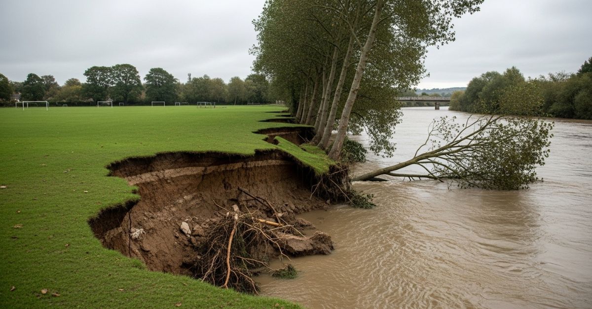 Riverbank Collapse at Iford Playing Fields